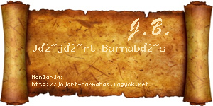 Jójárt Barnabás névjegykártya